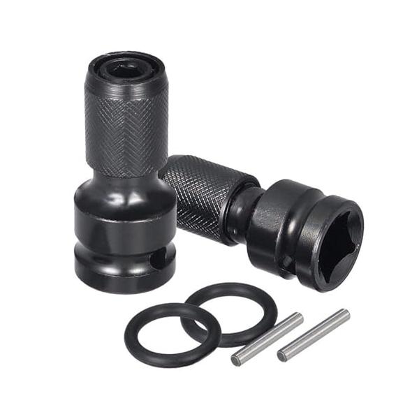 サイズ：50mm*22mm*18mm 1/2 12.5mm 四角穴*1/4 63mm 六角穴。素材：耐久性と耐衝撃性に優れた高品質の工具鋼。使用方法: 自己ロックの頭部を引き下ろし、バッチの頭部を入れ、解放して下さい、それは元の位置にひとり...