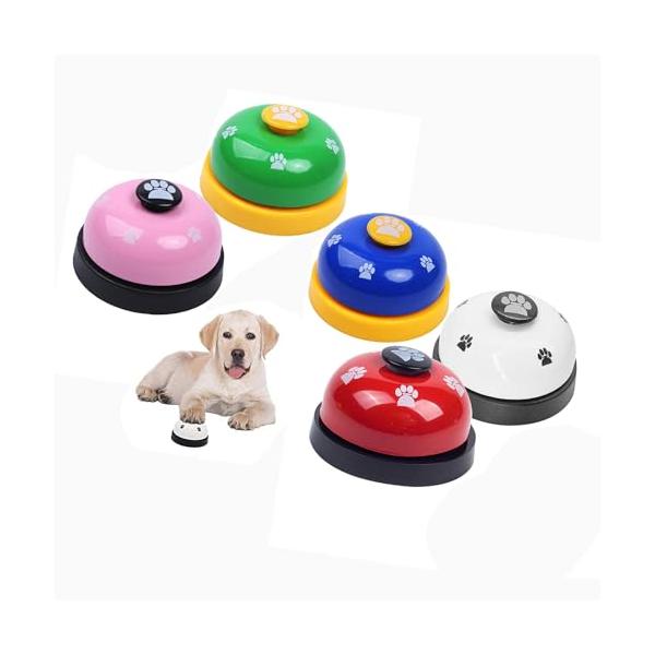 材質 ステンレス鋼*プラスチック安全で耐久性のある。 サイズ  高さ:約5cm；直径：約7.2cm。コンパクトな呼び鈴で、携帯便利です。 パッケージ内容 猫と犬のトレーニングベルx5。カラー：ホワイト＆レッド＆ブルー＆ピンク＆グリーン。 呼...