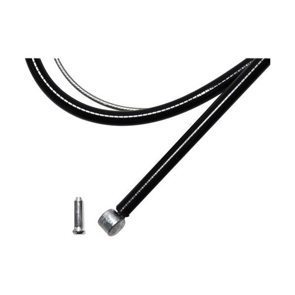 特長：ナイロンライナー入。ワイヤーエンドキャップ付き カラー：ブラック セット内容：ブレーキインナーワイヤー、ブレーキアウター、エンドキャップ タイコ部分：7mm*6mm 直径*高さ 注意事項：ブレーキワイヤーの長さ表示はアウター部分の長さ...