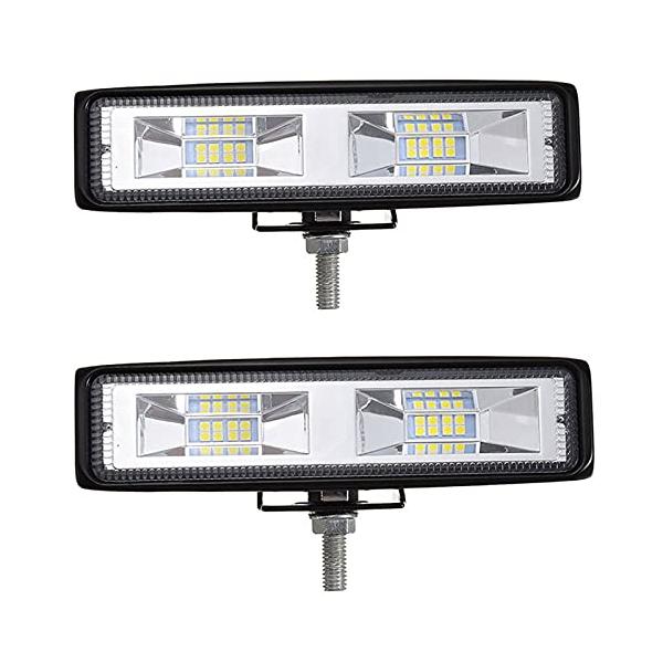 LED 作業灯 バックライト ワークライト ライトバー led 車 12v-24v用 48w 2000LM IP67防水 ledライト タイヤ灯 車幅灯 前照灯 各種作業車に対応 前照灯２個セッ