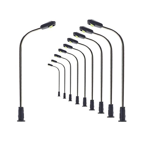 色：ホワイト10本入りモデル街灯 道路灯 街灯柱材質: 金属高さ:42mm 参考比率：1：150〜1：220，N比率またはZ比率などに適用??：3 V12Vまたは16Vで使用する前に、抵抗を直列に接続する必要があります。互換性のある抵抗を無...