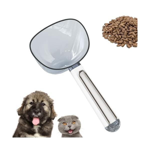 計量可能 スプーンには目盛りがあり、目盛りを通じて餌量が制御でき、ペットの体重と健康を管理するのに役立ちます。 クリップ付き スプーンのハンドル部分はクリップの形に設計されており、フード袋をクランプして湿気や劣化を防ぎ、鮮度と栄養価を維持で...