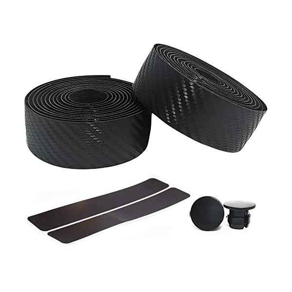 商品仕様 バーテープ*2、エンドテープ*2、エンドキャップ*2。 サイズ 長さ2150mm*横30mm*厚さ3mm サイズ 長さ2150mm*横30mm*厚さ3mm 高品質素材 EVAバーテープ衝撃吸収素材でクッションを作り、ロードバイクバ...