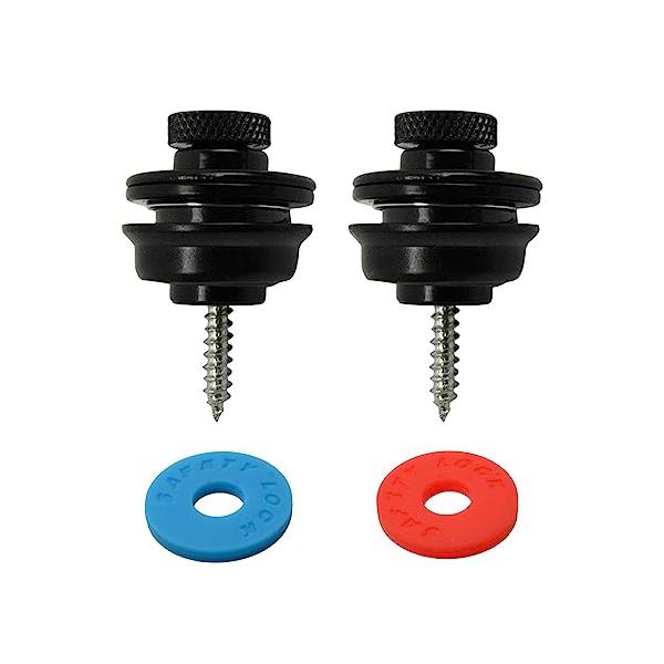 セット内容 ロックピン2個*滑り止めマット2個。 サイズ ロックピン：4.5*2.5cm 滑り止めマット：直径2cm。 素材 ステンレス鋼を使用しており、耐久性に優れています。長く使用できる、着脱を繰り返し問題ありません。 利点 アンチスリ...