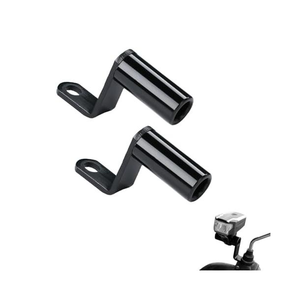 商品仕様 サイズ：91mm x 52mm x 21mm、重量：約45g。 可用スペース増加 バイクや自転車にマウント部品を取り付けたいがスペースが限られている場合、このバイクミラーマウントはハンドルバーのスペースを増加し、取付位置を高くする...