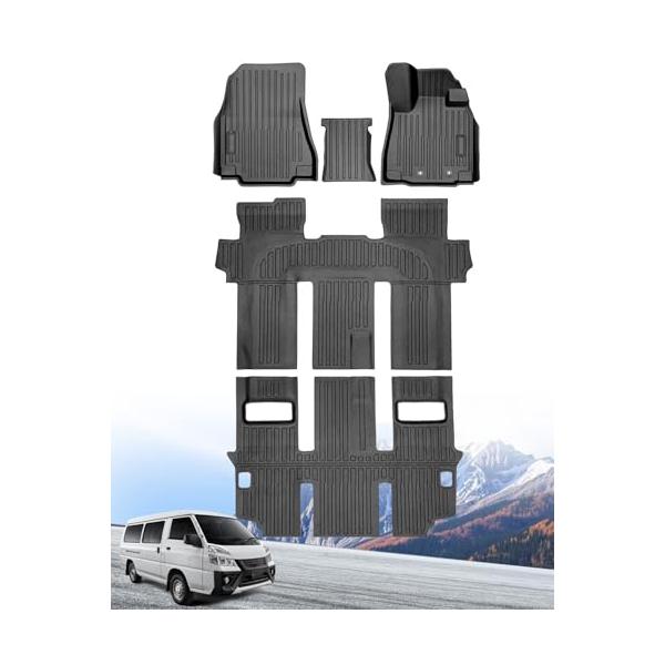 三菱 デリカD:5 CV1W系 7人乗り専用 フロアマット 3D立体カーマット 防水仕様 TPE素材 耐汚れ 滑り止め 抗菌加工 セカンド・サードマット付き 専用設計 カスタム