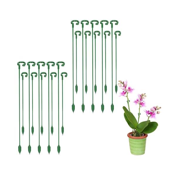 製品仕様 2種類の長さの植物支柱が含まれています。17cm*10本 * 27cm *10本、合計20本組セット。リングの幅は0.6インチです。 植物の茎が太すぎる場合は、開口部の溝を手で少し広げると、植物がスムーズに通るようになります。 製...