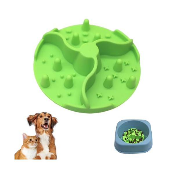 製品直径10cm、高さ3.2cm、カラー：グリーン、1個入り。シリコンで作られており、ペットにとって安全で、丈夫で長持ちします。食事中に犬の鼻を傷つけることはありません。そして重さが軽くて、持ち運びにも最適です。持っているフード皿がそのまま...