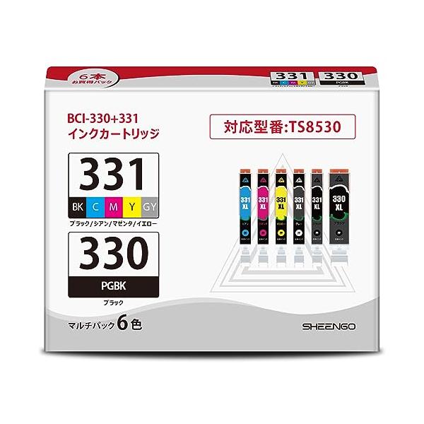 対応機種 PIXUS TS8530 TS8630 TS8730 TS8830 TS7630 プリンター インク キヤノン純正品との併用も可能 セット内容 BCI-331XL*BCI-330XL 6色マルチパック ts8630 ts8530 ...