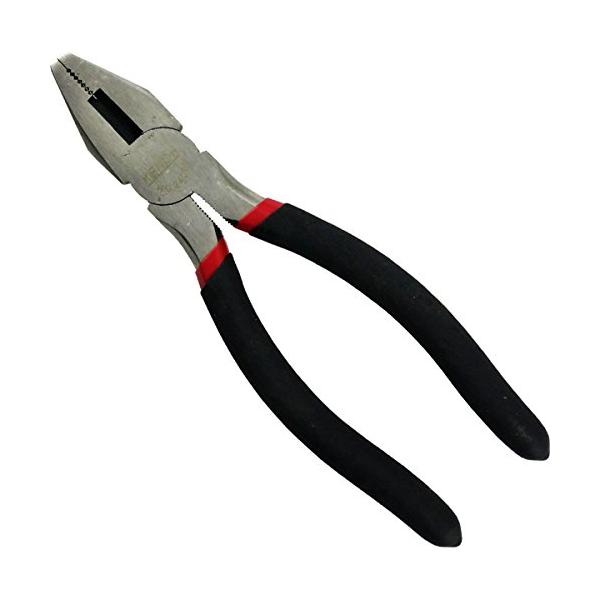 モノををつかんだり挟んだり、鉄線・銅線などの切断に。握りやすい二重グリップのブラックグリップシリーズ呼び寸:175mmDIY・工具・ガーデン/作業工具/カッター/ペンチ/標準ペンチ