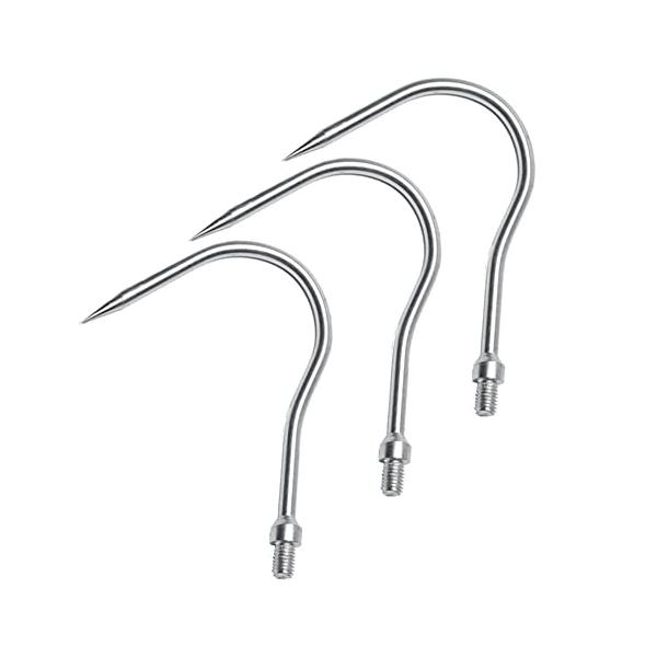 3枚入 銛 ステンレス鋼銛先 8mmネジ式 スピアフィッシング 11*10*8cm