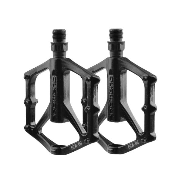 * ペダル仕様 -- 材質：アルミニウム合金*クロムモリブデン鋼軸、高強度鋼材ベアリング、踏み切れの心配なし。サイズ123mm * 100m * 18mm、重量:310g(左右セット)* DUベアリング機能 -- ペダルの軸面は回転がスムー...