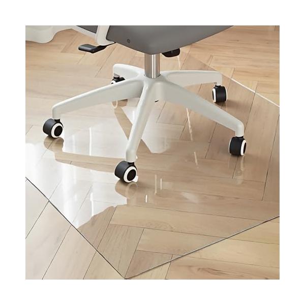 VECELO 床保護マット チェアマット 幅120X奥行き45cm 吸音 透明 防水 家具保護 凹み防止 防カビ 床傷防止マット 特大サイズ 滑り止め 床キズ防止 床暖房対応 無