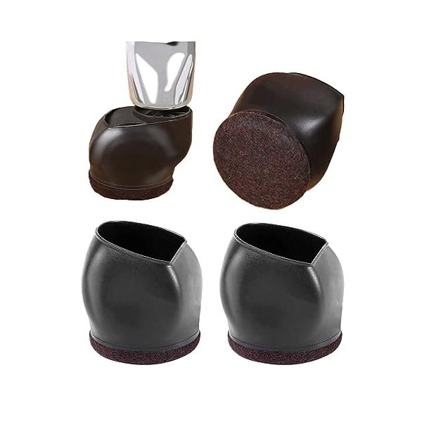 PCチェアやラックなどのキャスターに上から被せる固定脚ストッパーです。4個セットと5個セットからお選びいただけます。床に接する底部分は柔らかいフェルト素材でできており、床をキズつけずキャスター自体も保護することができます。カバー本体はゴム素...