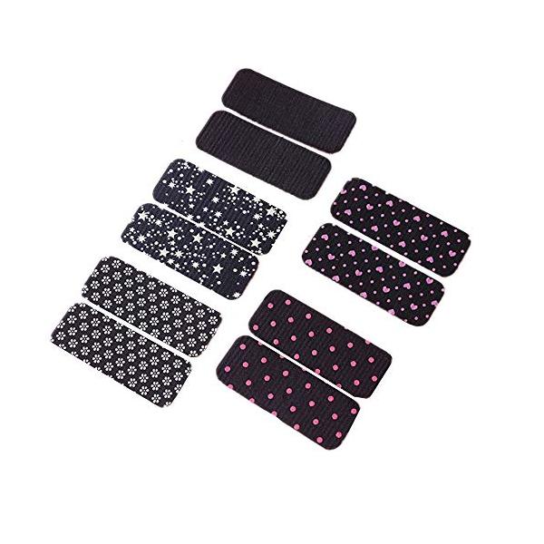 材質：布、マジックテープサイズ：3.5*9cm花柄、星柄、ハート柄、ドット、真っ黒5種類のパターンがあります。洗顔はもちろん 、メイク中や就寝時、しっかり前髪を留めます。パッケージ：10枚セットビューティー
