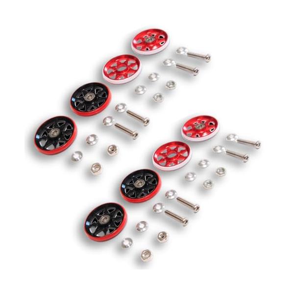 ミニ四駆 19㎜オールアルミベアリングローラー レッド 赤 海外限定 2セット ミニ四駆 アルミローラー ミニ四駆ローラー ベアリング アルミ