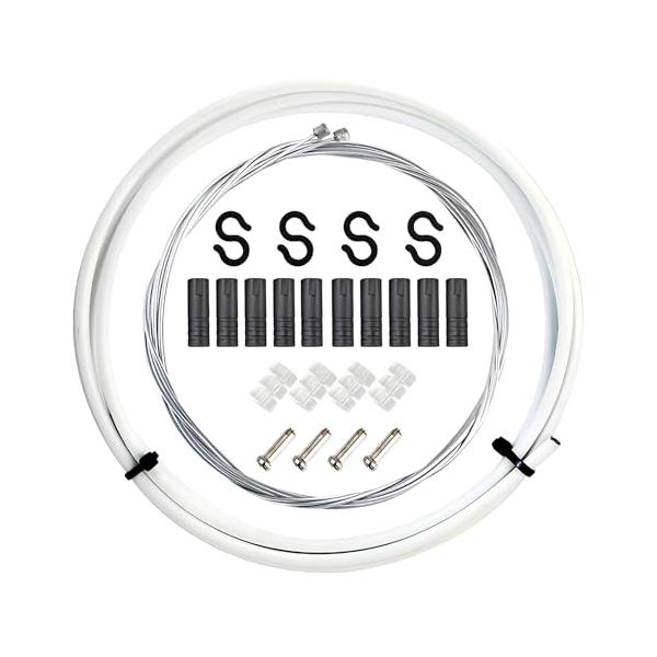 *サイズ：自転車伝送シェル、長さ：2 m、外径：4 mm;シフトインナーケーブル、フロントシフト内側ケーブルライン長1.7 m、後部シフト内側ケーブル長2.1 M.これらのケーブルは、ニーズを満たすために自転車のシフトケーブルの長さをカスタ...