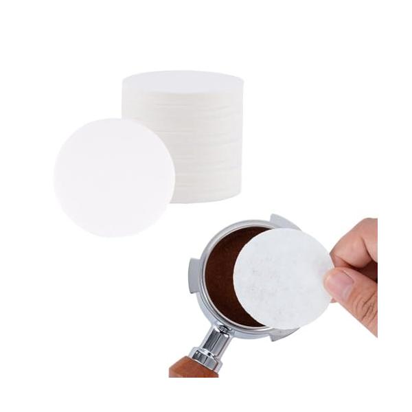 watchget コーヒーペーパーフィルター 濾紙 丸型 エスプレッソパックスクリーン交換用ペーパー 51mm 使い捨て コーヒー エスプレッソメーカー モカポット対応 10