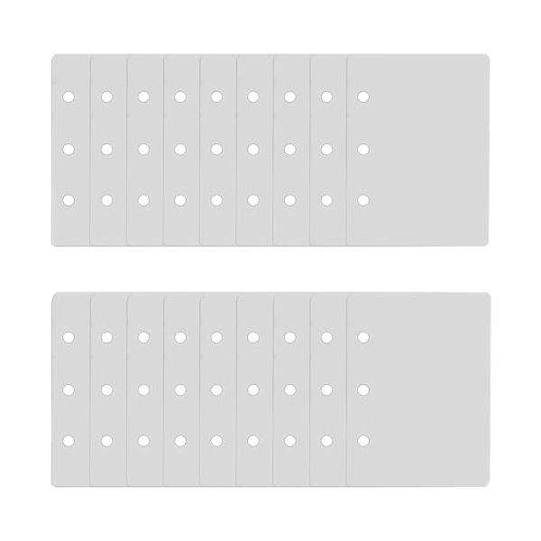 A8サイズにぴったり合う3穴仕様 ノートやバインダーを傷つけにくい設計の3つの穴で、A8サイズの手帳やバインダーにすっきり収まります。サイズ: 約9.6cm x 8.4cm、薄さ約0.6mmのスリム設計で、追加してもかさばりません。 高品質...
