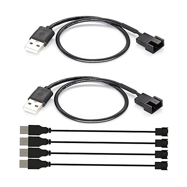 ケーブルは5VUSBポートから3ピン/4ピンファンケーブルで、USB接続を介してほとんどのケースファンに電力を供給できます。ケースファン用の3ピン/4ピン電源アダプタケーブルは機能します。ファンの始動電圧は5V以下である必要があります 始動...