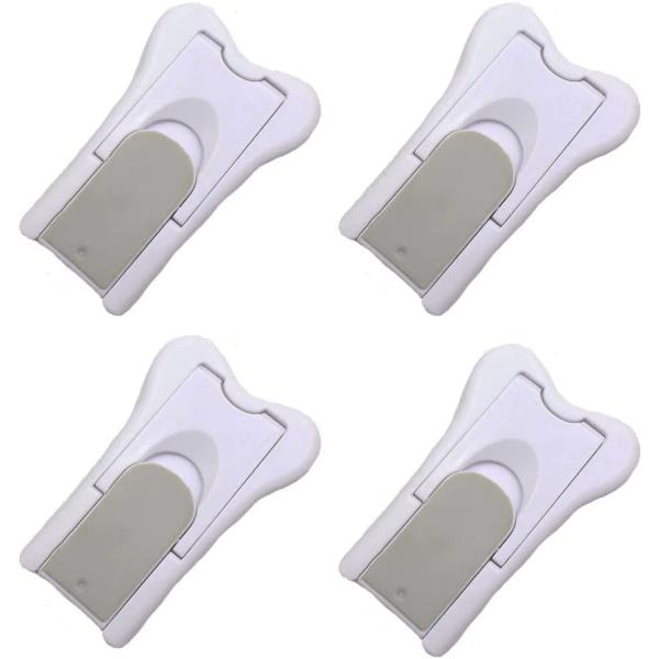 製品内容：ベビーガード 4個入り ホワイト サイズ7.2*4.7*0.5CM素材：ABS素材プロダクション，環境に優しく、耐久性のある、新しい環境保護と耐圧ABS材料で作られた、耐久性のためにテストされ、簡単に年を取らない、背面の3M強力ス...