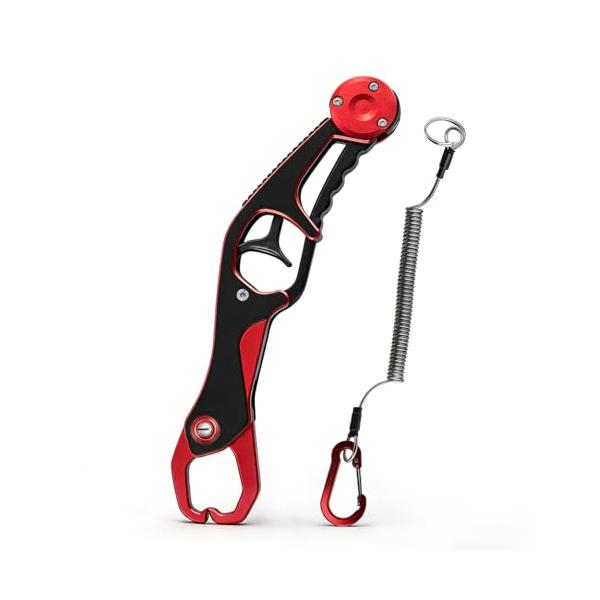 GFUN フィッシュグリップ 魚つかみ 釣り プライヤー フィッシュキャッチャー 釣り道具 防錆 軽量 海釣り 川釣り 池釣り 穴釣り 尻手ロープ付き