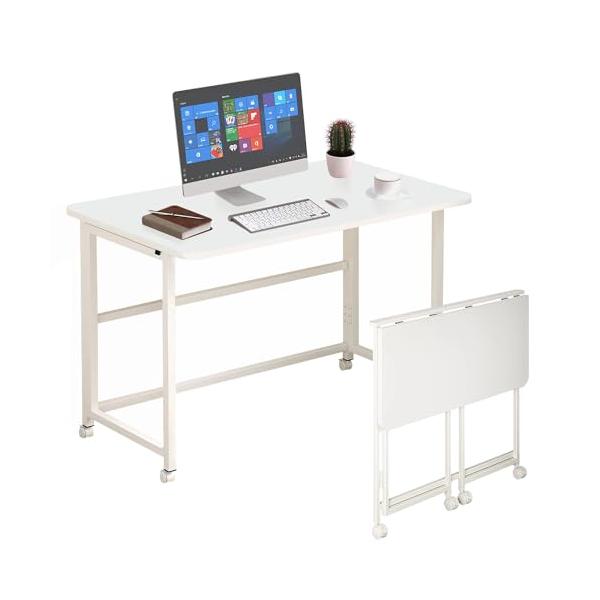 商品仕様 天板：合成樹脂化粧繊維板(塩化ビニル)　フレーム：スチール 粉体塗装 サイズ：幅80*奥行40*高さ73cm/幅80*奥行58*高さ73cm 棚付き  強く安定した構造 高品質高密度の木板を採用します。横にもしっかりと骨組みが通っ...