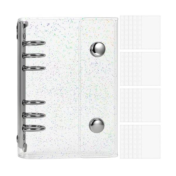 A6サイズ シール帳バインダー  セット内容：?バインダー本体 ?カードポケットリフィル *20枚 A6サイズ 内寸約8.8cm*16cm のカードスリーブで、各種トレカや写真をしっかり収納できます。穴のないカードや写真もバインダーに追加可...