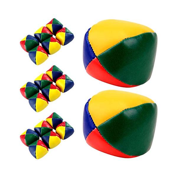 ジャグリング用ボール2セット：お手玉のように玉を操るパフォーマンス、ジャグリングボール用のボールです。ジャグリングボールの中でももっともスタンダードなタイプなのでつかみやすく、落としても弾んだり転がったりしません。また、カラフルなので、軌道...