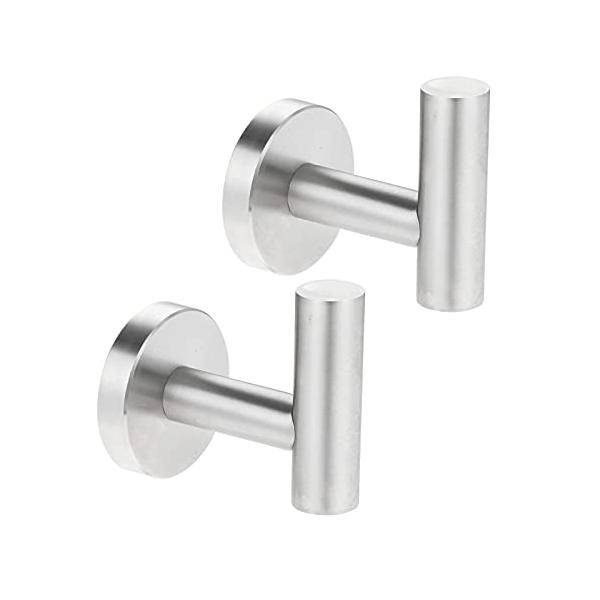タオルフック 壁掛けフック 304ステンレス 洗面所 バスルーム 浴室 キッチン トイレ用 フック コートフック 帽子用 2個セット