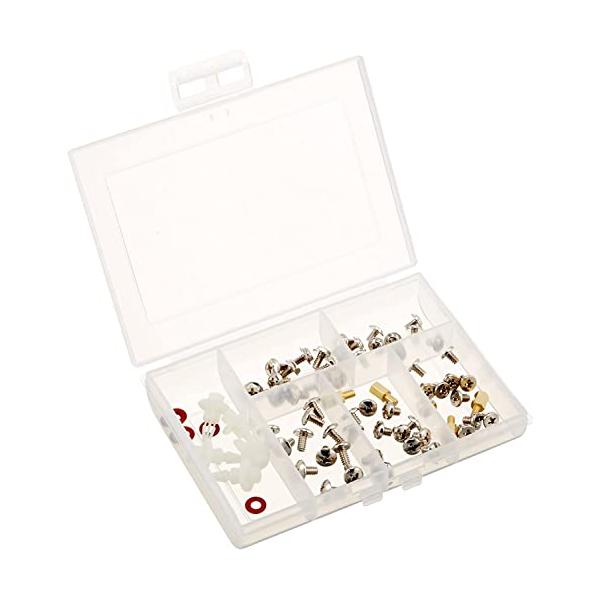 *十字穴付六角インチネジ*12個 *バインドインチネジ*12個 *トラスインチネジ*12個*平頭インチネジ*12個 *ナベワッシャーヘッドミリネジ*12個 *六角スペーサーインチタイプ*3個 *六角スペーサーミリタイプ*3個*プラスチックス...