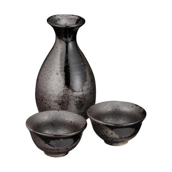 酒器セット 徳利 おちょこ セット 径8*高14.5cm 320ml 結晶織部 2号 徳利セット 陶器 美濃焼 熱燗 燗瓶 冷酒 日本酒