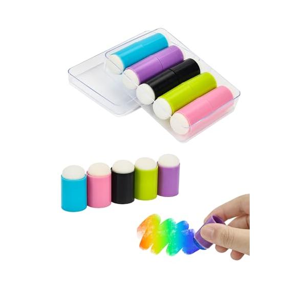 ステンシルシート指絵 10個セット スポンジダウパー DIY 絵図 紙飾り用 インククラフトチョークの描画 カード作成 * カード作り道具