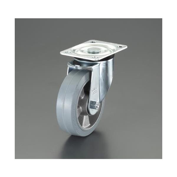 仕様:自在車輪(ストッパー無し) 耐熱温度:-25*80* 材質:スチール、車輪:ソリッドゴム車輪径*幅:100*40mm 全高:125mm 耐荷重:200kgボールベアリング 導電性仕様の金具付キャスター プレート取付け型重荷重タイプ文房...