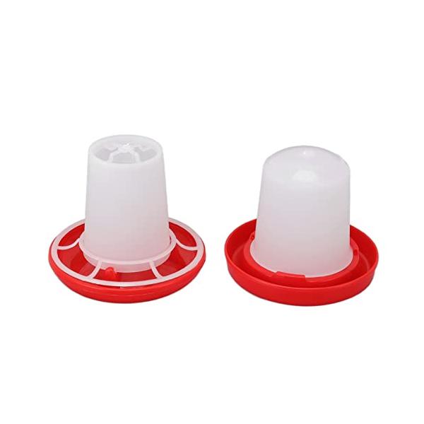 Jeffergarden ひよこフィーダー 家禽給水器 チキンフィーダー 自動給餌器 ニワトリ用水飲み器 家禽飼料バケツ 家禽用自動給水器 家禽水飲み器 鶏用水飲み器 鶏自動給水器 餌入れ 餌やり ひよこ 自動フィーダー ポータブル 簡単設...