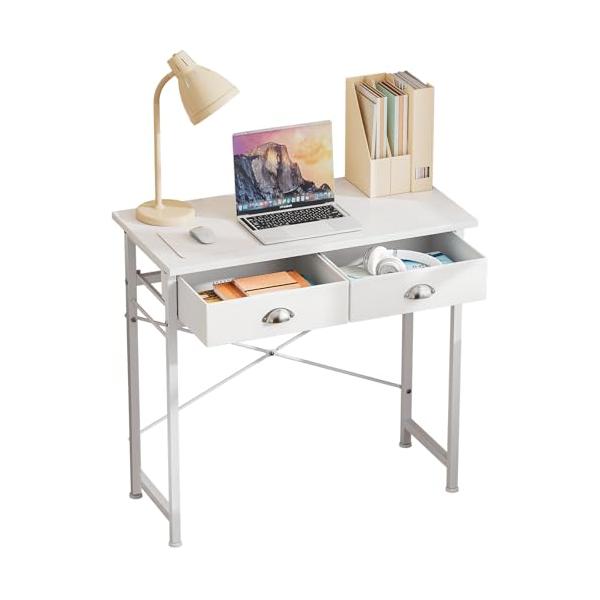 商品仕様 天板：合成樹脂化粧繊維板(塩化ビニル)　フレーム：スチール引き出し：オックスフォードクロス 粉体塗装 サイズ：幅80*奥行40*高さ75cm 強く安定した構造 高品質高密度の木板を採用します。横にもしっかりと骨組みが通っているため...