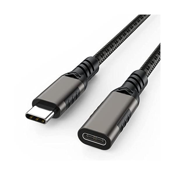 サイズ：2M USB type C 延長ケーブル USB 3.1 Gen 2規格延長ケーブルは、Type Cデバイス Type Cポートを備えているスマートフォンやパソコンなど 間の接続ケーブルを延長し、充電やデータ同期を実現することができ...