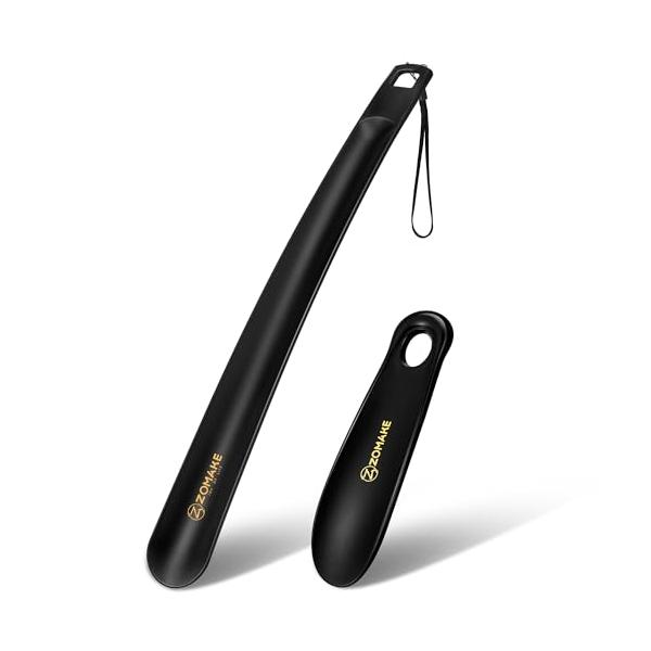 [ZOMAKE] 靴べらセット プラスチック ロング42cm*ショート19cm 腰に優しい 収納便利 介護用 高齢者 ブーツ・スニーカー対応