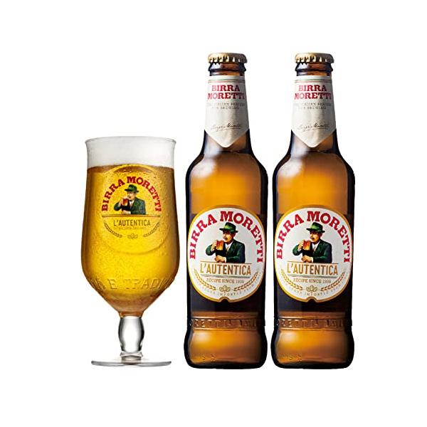 原産国：イタリア原材料：麦芽、ホップ、とうもろこしアルコール度数：4.5％入り数：2本*グラス1脚正統派イタリアビールのモレッティ・ビール、グラス付きホーム＆キッチン:食器・グラス・カトラリー:グラス・デカンタ:グラス・タンブラー:ビールグラス
