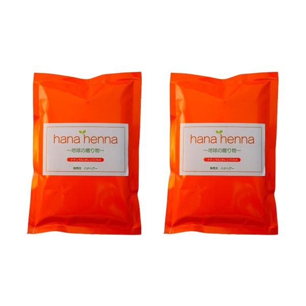 ヘナ ハナヘナ hana henna ヘナナチュラル 100g 2個送料お得セット 白髪染め オレンジ 口コミ :na-100-2o:髪の屋 菅野  HANA HENNA SHOP 通販 