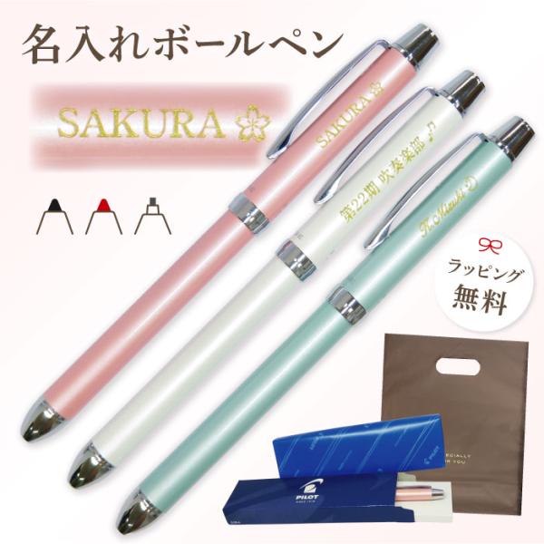 名入れ ボールペン パイロット ツープラスワンリッジ 2+1 RiDGE BTHR-3SEF 多機能 ギフト ラッピング 手渡し袋付 仮止め包装対応可 卒業 入学 就職 記念品