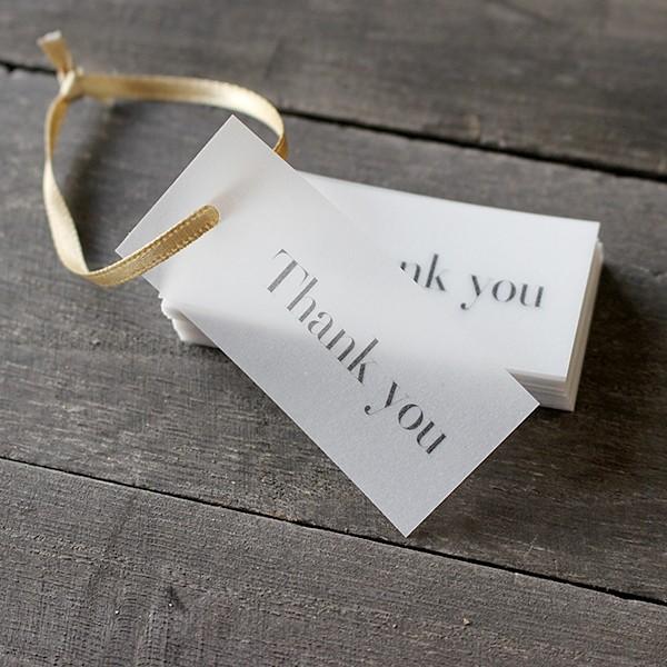 サンキュータグ 100枚 トレーシングペーパー 25×55mm : BAY