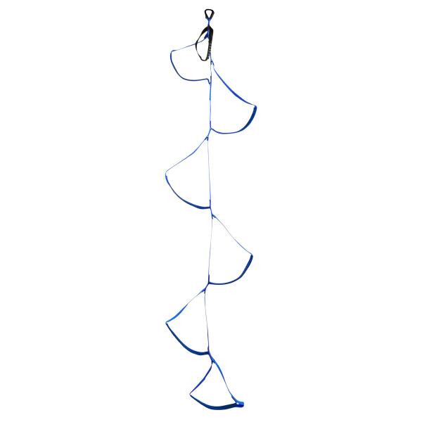 本格的なエイドクライミングに適した6ステップのアブミ。25mm幅の頑丈なフラットナイロンテープ製。各ステップはラバー補強されており、スムーズに足入れできます。強度  10kN重量  240g