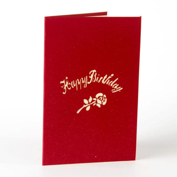 Heartmoon ポップアップ誕生日カード 立体グリーティングカード メッセージカード 結婚祝い 卒業式 記念日 赤いカバー 封筒付き 定番の人気シリーズpoint ポイント 入荷