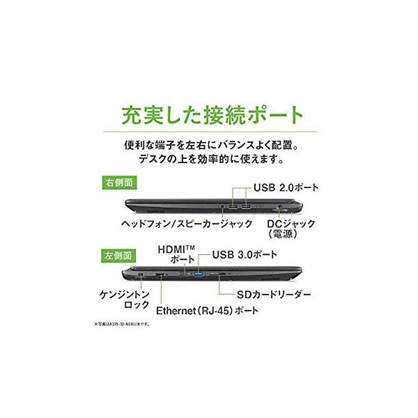 Acer ノートパソコン 超特価sale開催 Aspire 3 A315 32 N14u R Celeron 15 ドライブなし Ssd 256gb 4gb