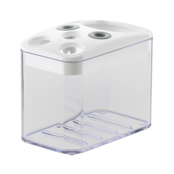 歯ブラシや歯間ブラシなどをまとめて収納。●宅配便配送※配送業者・交通事情・天候等により配送時間のご希望に添えない場合があります。●商品情報●商品名/ハユール 歯ブラシスタンドサイズ/　外寸：11.1×6.5×9.4(cm)　歯ブラシ立て用穴...