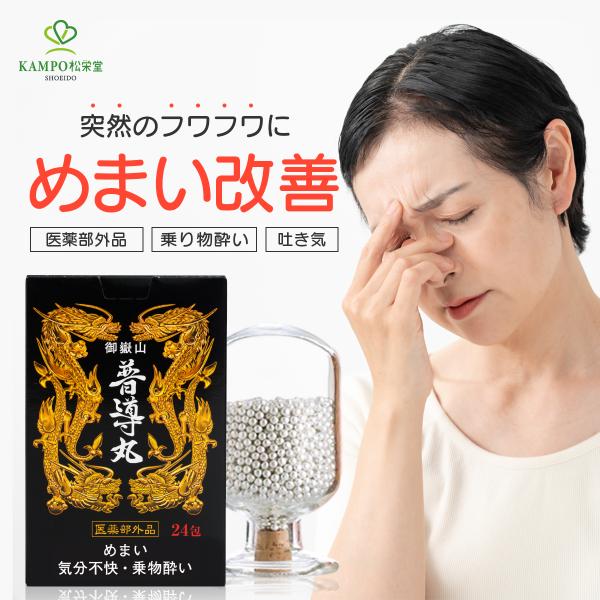 毎日の健康をサポートする「普導丸 ふどうがん 丸剤」日野製薬が開発・販売する医薬部外品です。病気ではないけれど、病気になりそうな「未病」の状態の、めまい、気分不快、吐き気、乗り物酔い、二日酔い、口臭、胸つかえ、暑気あたりを改善する予防薬です...