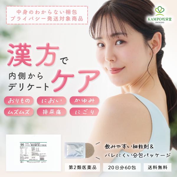 竜胆瀉肝湯 おりもの かゆみ におい 量 色 改善 薬 デリケートゾーン 排尿痛 【第2類医薬品】 漢方薬 エキス剤 細粒 粉 粉末 60包 20日分 分包品 ウチダ和漢薬
