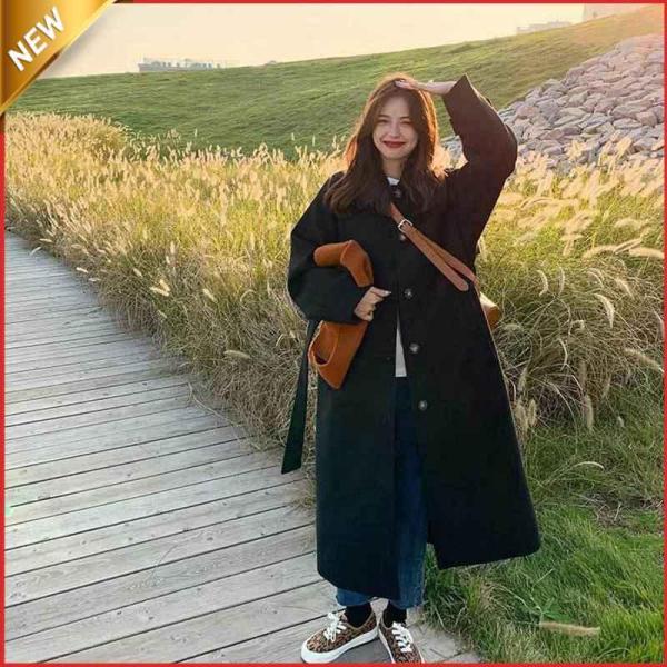 大特価】チェスターコート レディース 秋冬 ベルト付き アウター