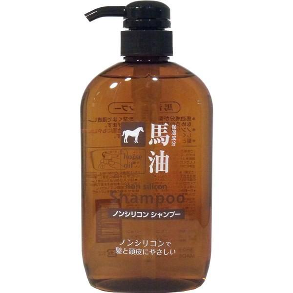 TKコーポレーション 馬油 ノンシリコンシャンプー 本体 ポンプ 600ml